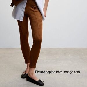 Mango suede leggings in size S